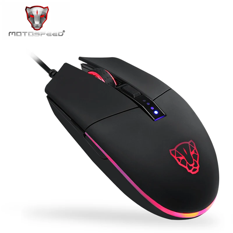 Motospeed V50 RGB макропрограммируемая игровая мышь 4000 DPI USB компьютерная оптическая с