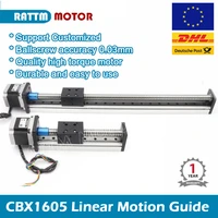 linear guide ballscrew sfu1605 stage rail motion table 100 200 300 400 500mm nema 23 stepper motor for cnc 3d printer