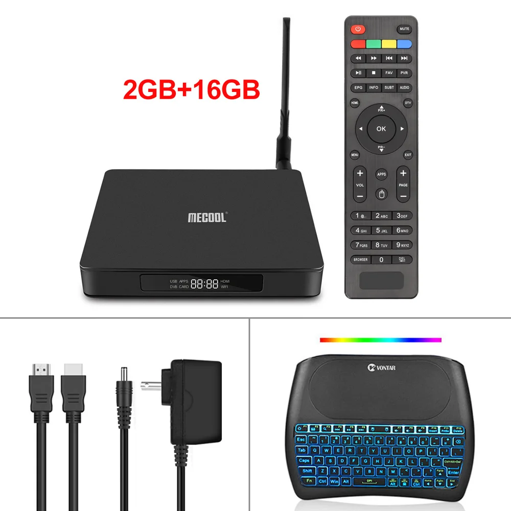 2G16G D8 keyboard MECOOL K6 DVB-S2 DVB-T2 DVB-C Android 7,0 ТВ коробка Hisilicon Hi3798M, 2 Гб оперативной памяти, 16 Гб встроенной памяти, 64bit 4K 2,4/Wi-Fi 5 ГГц двухъядерный процессор Wi-Fi BT4.1 USB3.0 сверхвысокой четкости 4K Ultra HD - Цвет: 2G16G D8 keyboard
