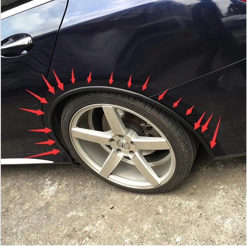 3 м/118 ''ПВХ автомобиля арок наращивание черные колеса для бровей протектора губы отделкой
