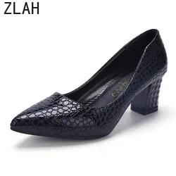 ZLAH/Новые модные женские туфли на высоком каблуке пикантные для невесты среднем с