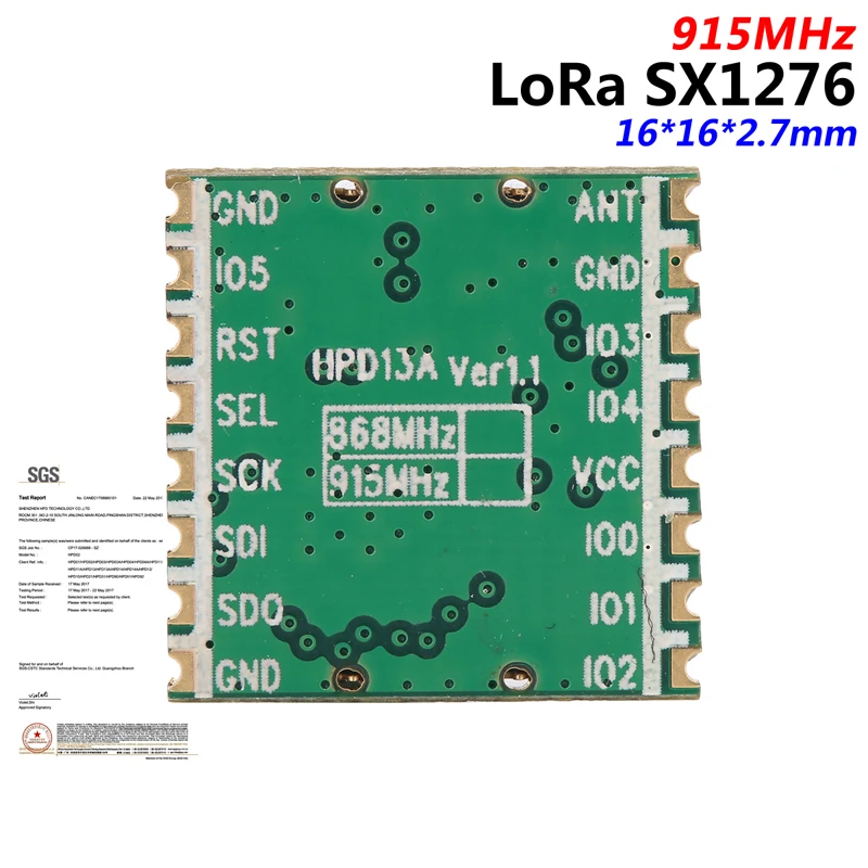 LORA SX1276 чип FSK RF модуль 915 МГц 100 мВт большой радиус действия беспроводной LoRa LoRa1276