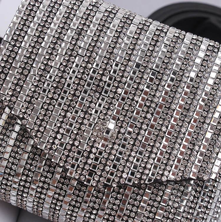 Bling Mini Fanny Pack Fashion Rhinestone Waist Belts With Bag Elegant Ladies Street Long Chain Crossbody Money Fanny Bags