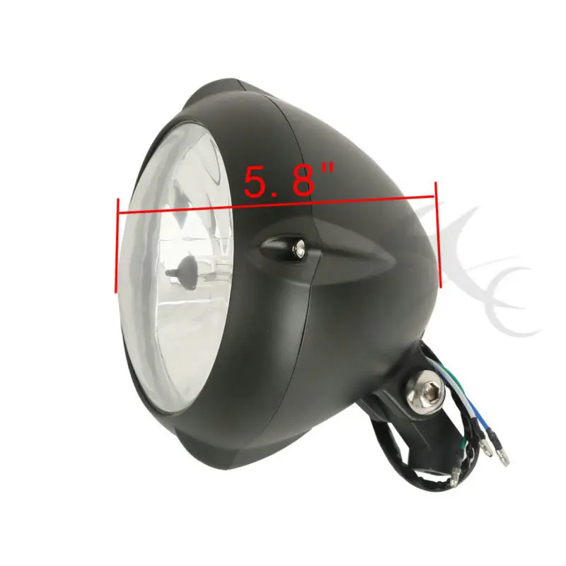 7&quot Amber Headlight Lamp Light For Harley Bobber Chopper Cruiser Old School Motor |
