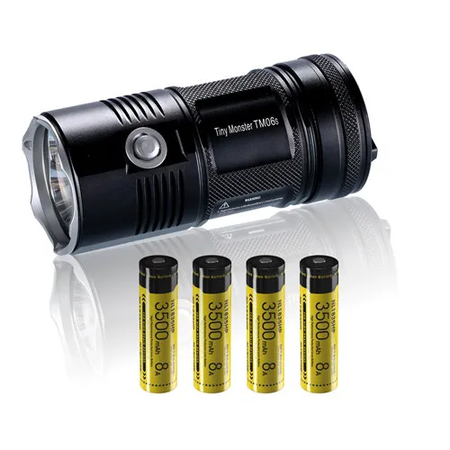 NITECORE TM06S Searchlight Flashlight 4* CREE XM-L2 U3 LEDs max 4000 lumen beam distance 359 meter handheld torch rescue light - Испускаемый цвет: TM06S NL1835HP