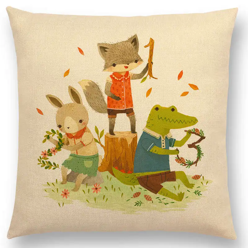 Лидер продаж лесные животные счастливая Повседневная жизнь белка лиса олень