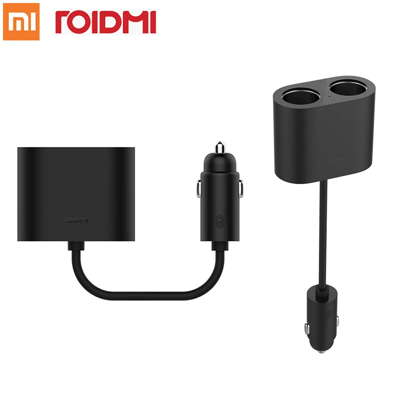 Универсальный Автомобильный двойной Разветвитель Прикуривателя Xiaomi ROIDMI, 1-2 порта для зарядки, автомобильное зарядное устройство, адаптер - Тип штекера: Универсальный