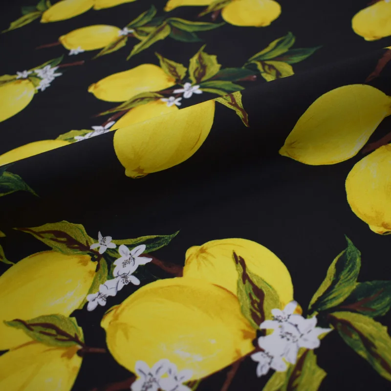 3 вида цветов лимонная реактивная окрашенная ткань из чистого хлопка для платья