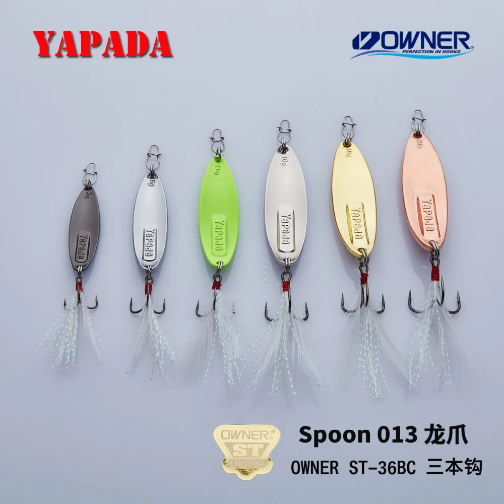 YAPADA ложка 013 Loong коготь 7 5 г/10 г 51 55 мм усиленный тройной крючок многоцветный