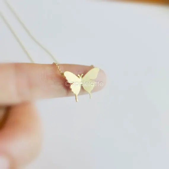 Новые модные украшения ручной работы ожерелье с милыми крошечными бабочками и