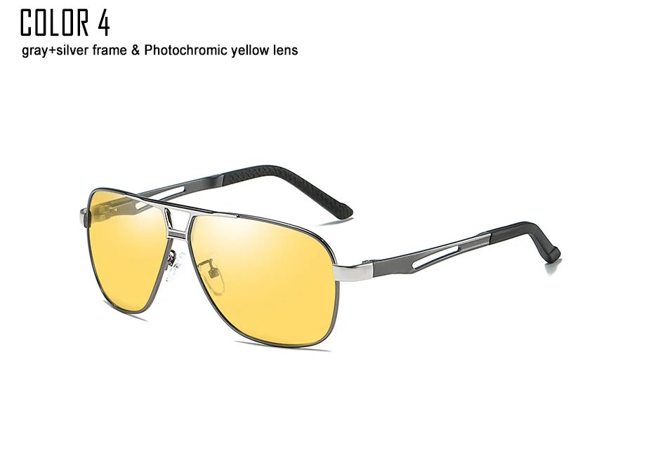 Photochromic Lens VEVAN квадратные фотохромные солнцезащитные очки мужские поляризованные UV400 Винтажные Солнцезащитные очки мужские очки для вождения ночного видения lentes de sol hombre - Цвет линз: Photochromic Lens