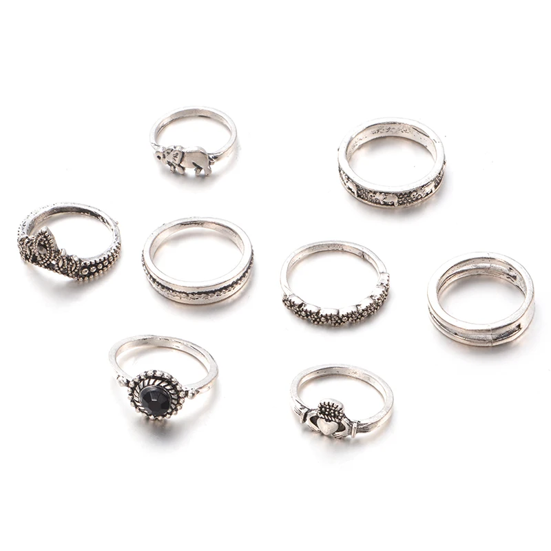 Женский винтажный набор колец Jewdy миди в стиле бохо 8 шт./лот | Украшения и