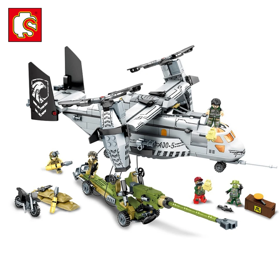 Sembo блок вертолет совместим с legos wars военные строительные блоки наборы армейские