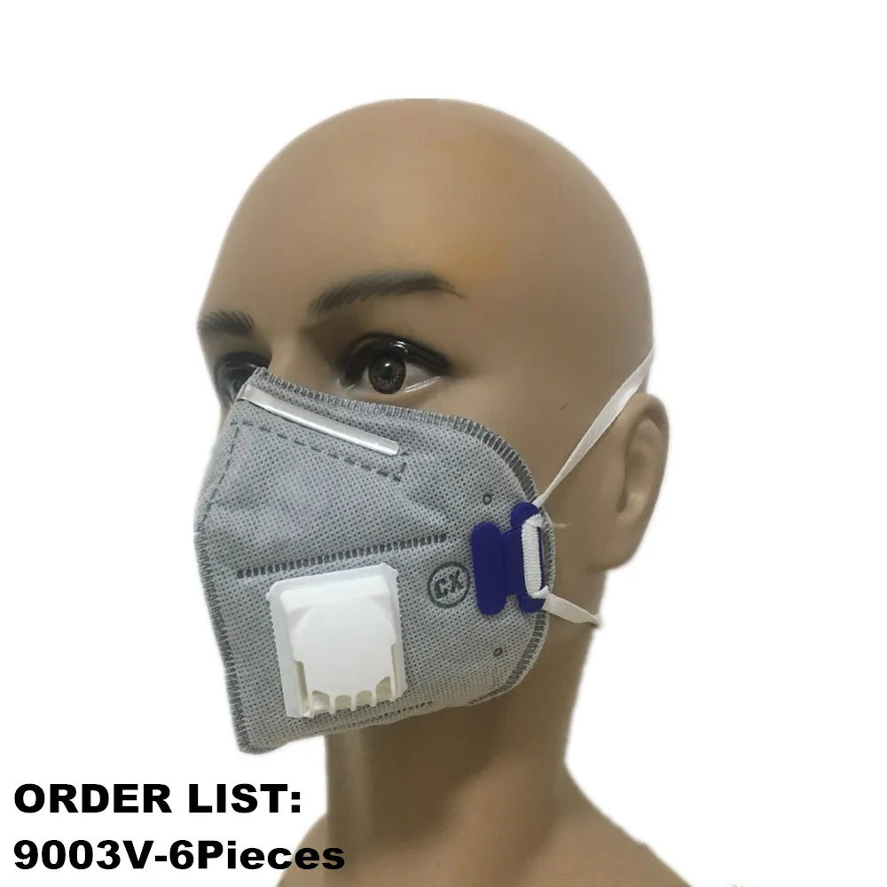 Non-woven mask С клапаном ушной петлей одноразовые N 95 загрязнения респиратор Пылезащитная маска с активированным углем нетканые удобные для лица - Цвет: Non-woven mask