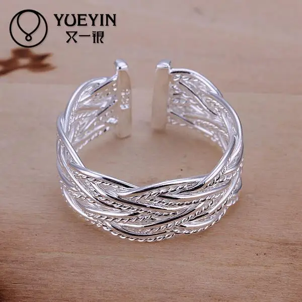 Полый дизайн оптовая продажа посеребренные Свадебные Кольца для женщин