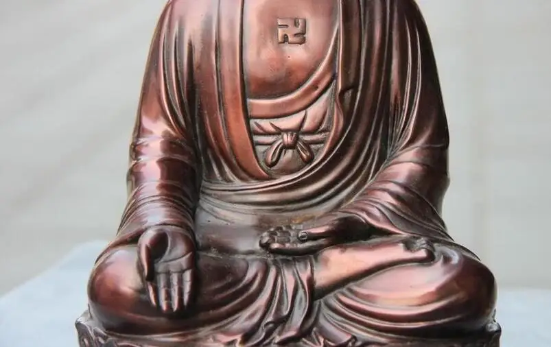 Buddhism Temple Red Copper Bronze Amitabha Shakyamuni Rulai Buddha Statue | Дом и сад