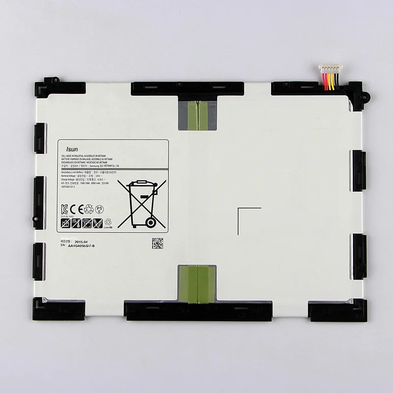 ISUN 5 шт./лот аккумулятор для Samsung GALAXY Tab A 9 7 T550 T555C P555C P550 EB BT550ABA сменные батареи 6000