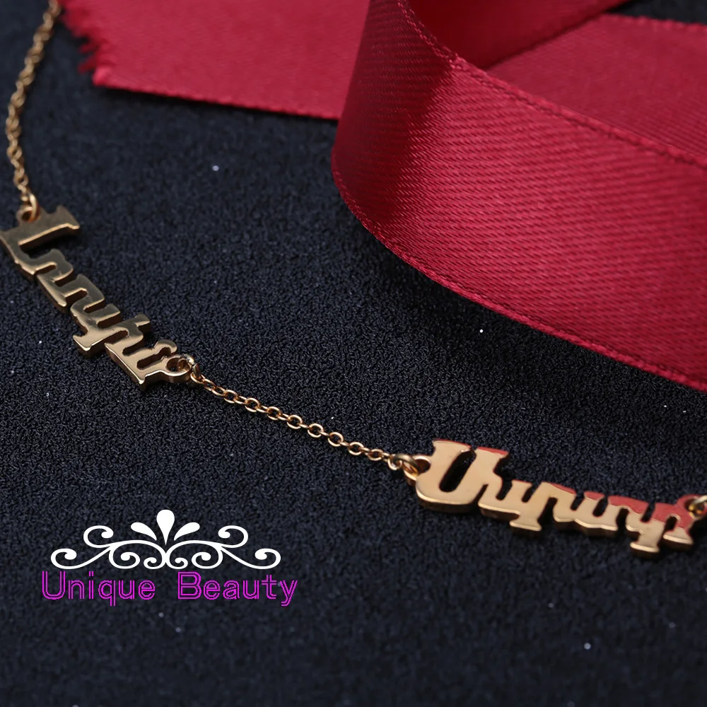 Цепочка Из Серебра Под заказ с 3 именами ожерелье из розового золота именной