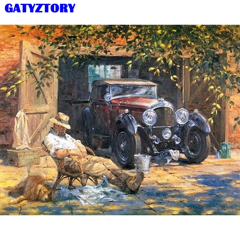 Бескаркасный пейзаж DIY Краска по номерам Современная Настенная художественная картина акриловые наборы краски на холсте для гостиной произведение искусства 40x50 см