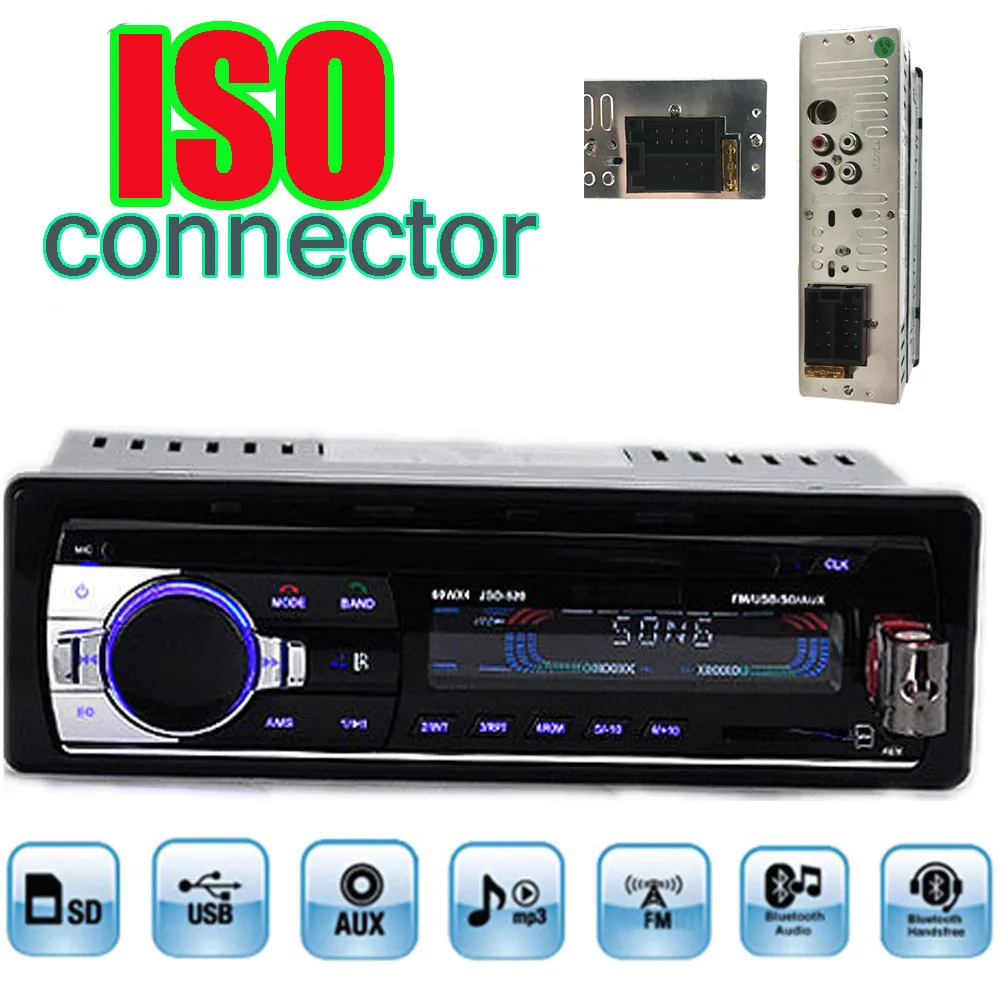 MP3/WMA/WAV плеер ID3 Воспроизведение нескольких эквалайзеров FM/SD/USB/AUX 1 DIN 12V Горячая Распродажа Bluetooth головное устройство автомобиля стерео радио