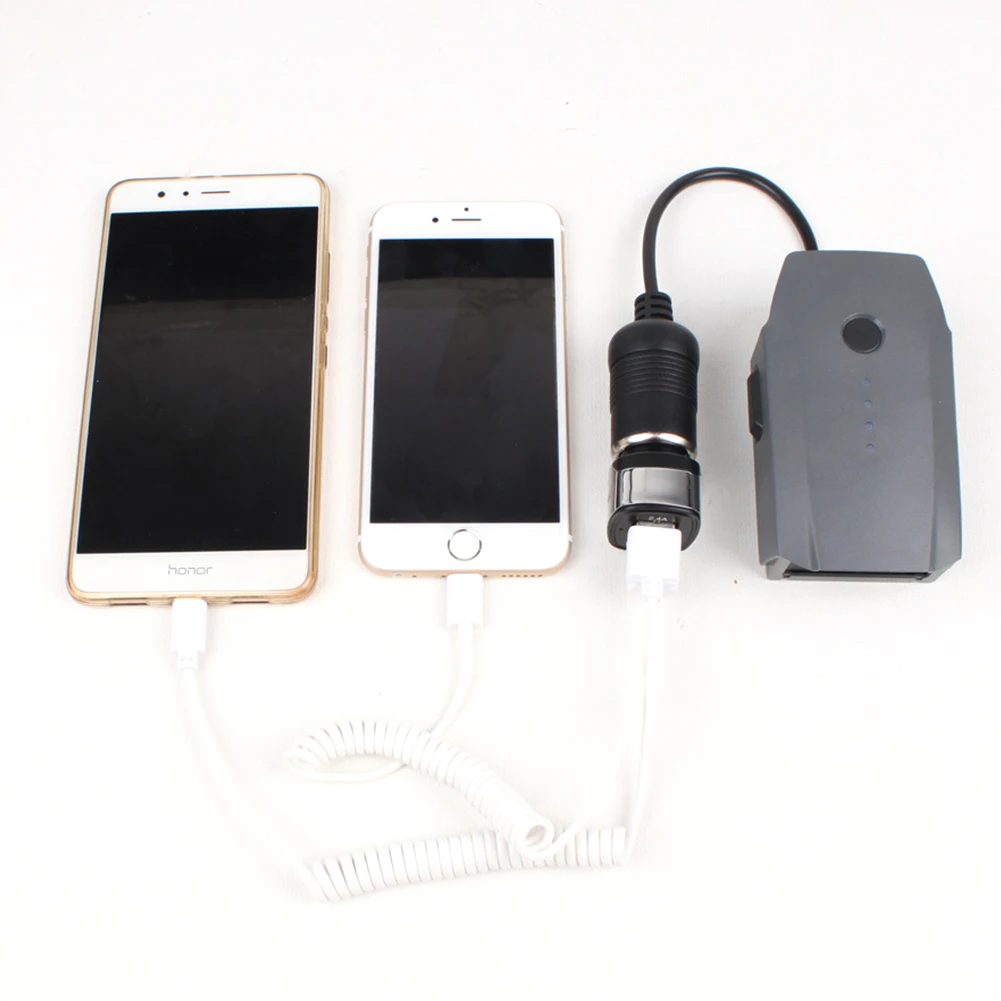 Portable Dual USB Car Charger + Battery Energy Conversion Line For DJI MAVIC Pro | Автомобили и мотоциклы