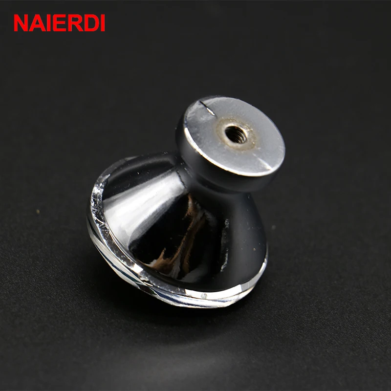 NAIERDI 30 мм Алмазная форма Красочные Хрустальные стеклянные ручки для шкафа