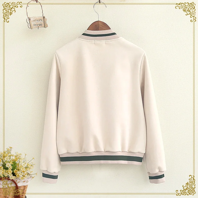 Женская бейсбольная форма с длинными рукавами повседневная короткая куртка в