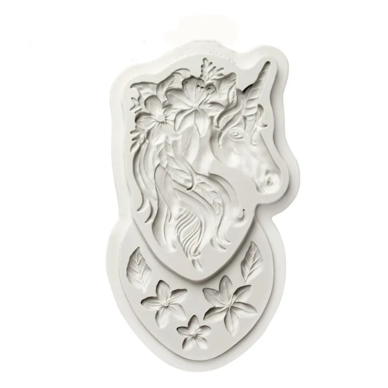 Мифическое животное лошадь/угловой формы силиконовые DIY fondant (сахарная) шоколад