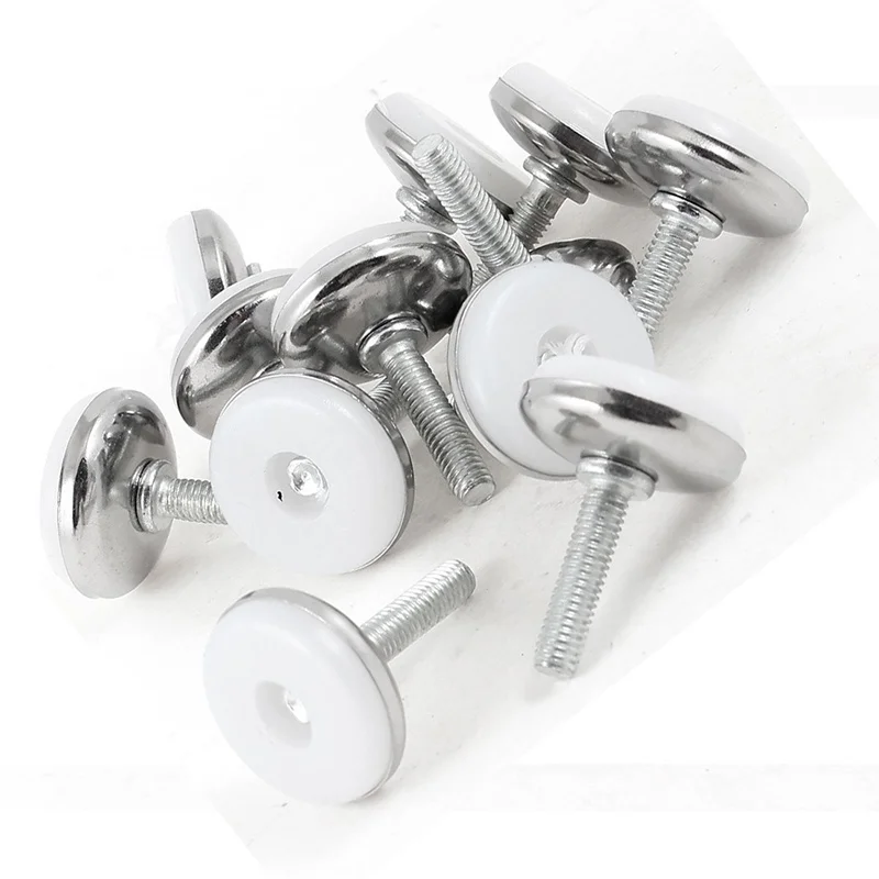 

6mm x 25mm External Thread Furniture Glide Level Leveling Foot 12 Pcs