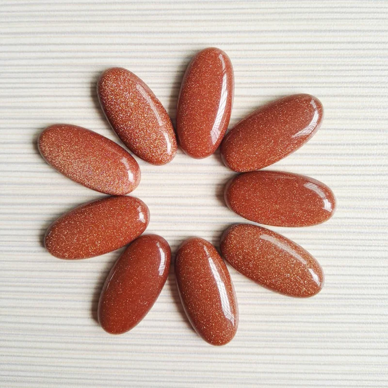 

Бесплатная доставка 20 шт./лот золотой песок Цвет Камень Кабошон овальной формы бусины Размер 15x30 мм для изготовления ювелирных изделий ожерелья