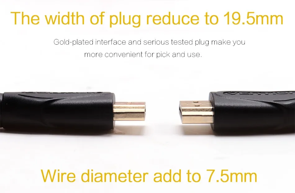Vention 1 м 2 м 3 м 5 м 8 м 10 м кабель HDMI для передачи данных 3D 1080P для ПК HDTV PS3 проектор компьютер смарт-бокс телеприставка