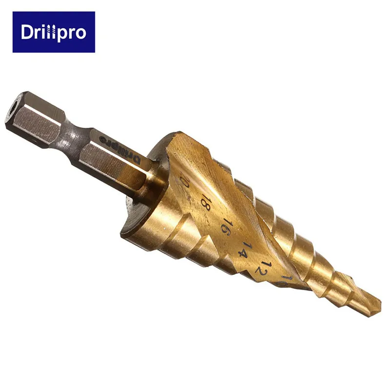 Drillpro 3 шт. HSS Спиральная рифленая центр сверла по металлу на возраст от 4 до 12 лет/20/32 мм карбида вольфрама с покрытием Алюминий Мини-дрель аксессуары Титан шарошечное буровое долото с резьбовой головкой