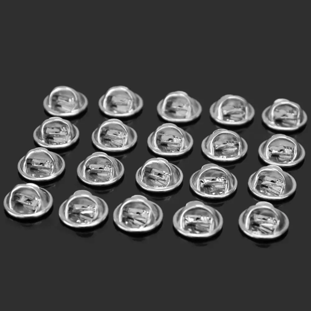 Застежка-бабочка серебряного цвета металлическая петля на значок шапка штифтов