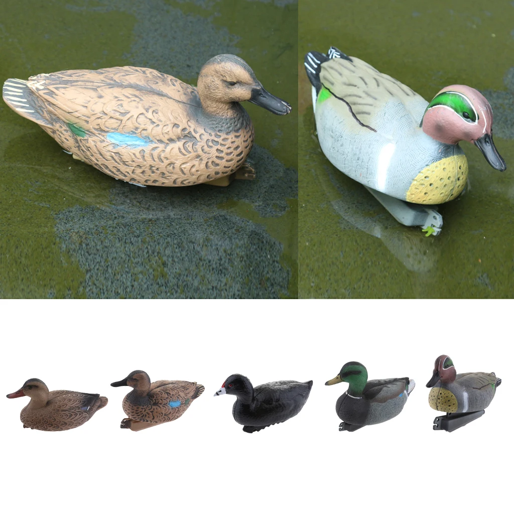 

5 Kinds Pool Floating Duck Ducklings Fish Pond Ornament Plastic Decoy Scarecrow Mallard Ducks Outdoor Kids Toys