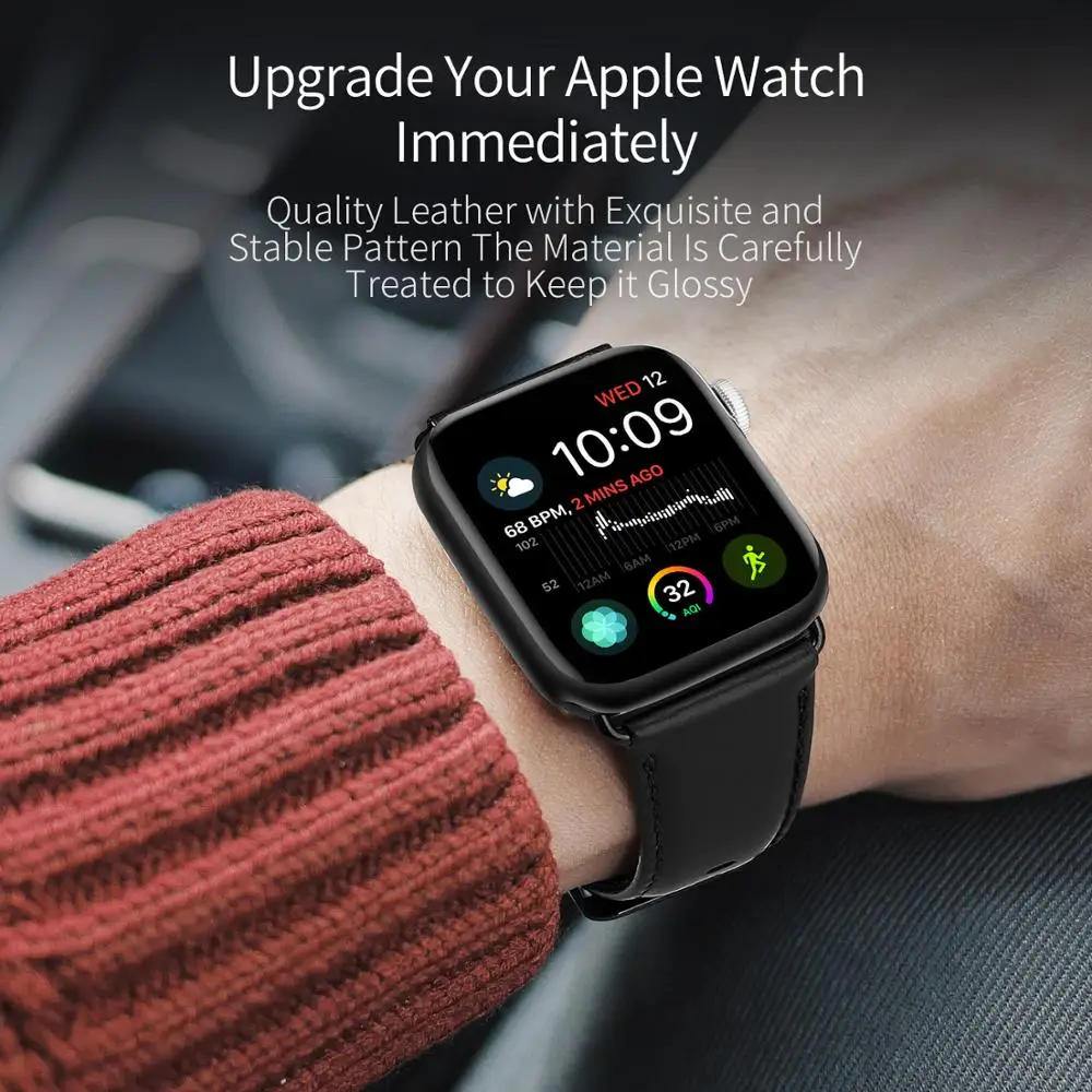 Ремешок DUX DUCIS из натуральной кожи для часов Apple Watch серии 4 3 2 1 ремешок из натуральной кожи Пряжка для Iwatch 44 40 42 38 мм