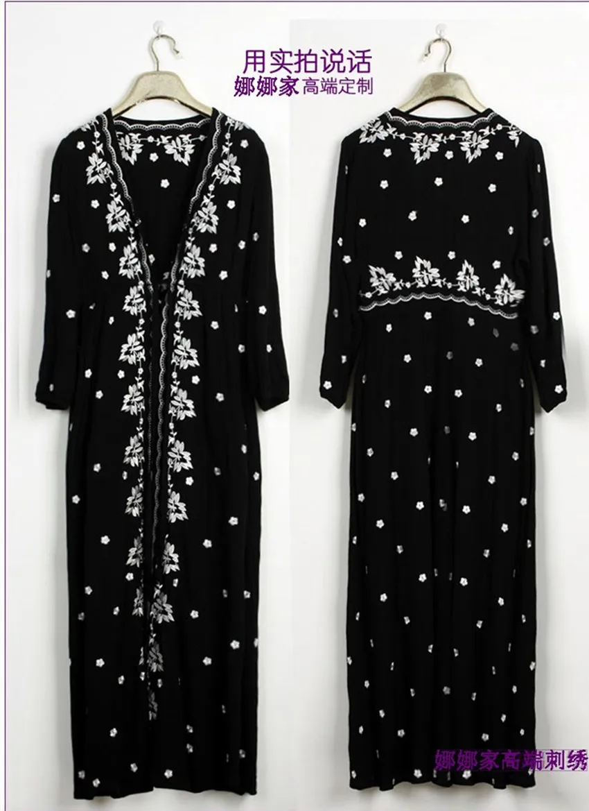 M 3XL 2020 летнее женское платье Бохо элегантное вышитое цветочное хлопковое три