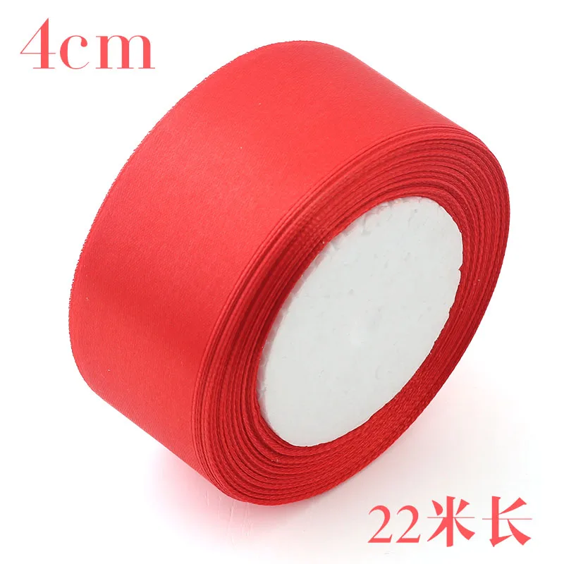 Red 40mm Заказ 9 шт Размер Красная атласная лента может случайным образом выбрать для Свадебная подарочная упаковка День Рождения украшения для подарков красные ленты - Цвет: Red 40mm