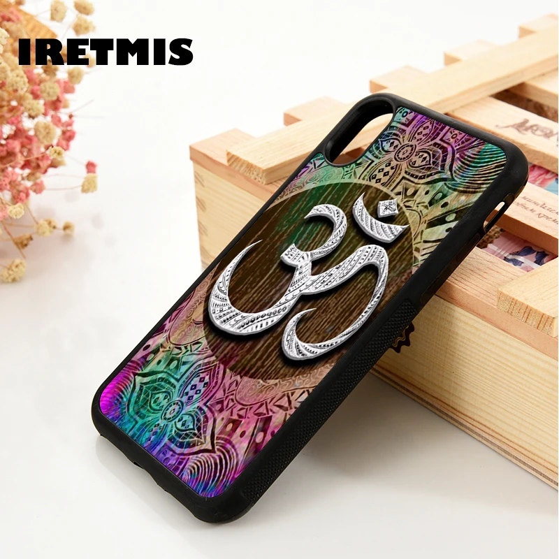 Iretmis 5 5S SE 6 6S мягкий чехол для телефона iPhone 7 8 plus X Xs 11 Pro Max XR АУМ Ом Намасте символ с