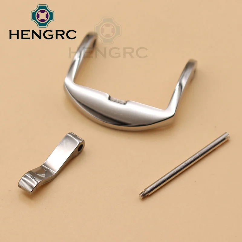 20mm 22mm Watchbands Strap Buckle Solid 316L Stainless Steel Polished Screw-In Pre-V Clasp Watch Band Accessories For Panerai