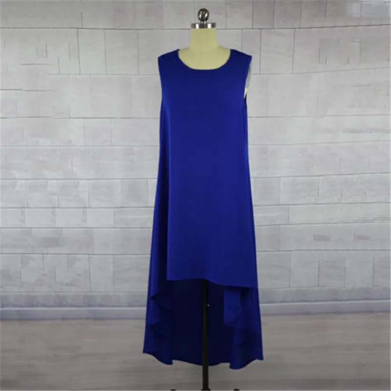 Голубое платье без рукавов для мамы и дочки повседневное свободное девочек