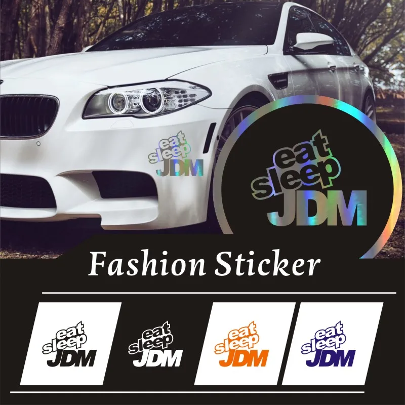 15*12 см EAT SLEEP JDM забавные с юмором стикер автомобиля Наклейка мотоцикл автомобиль
