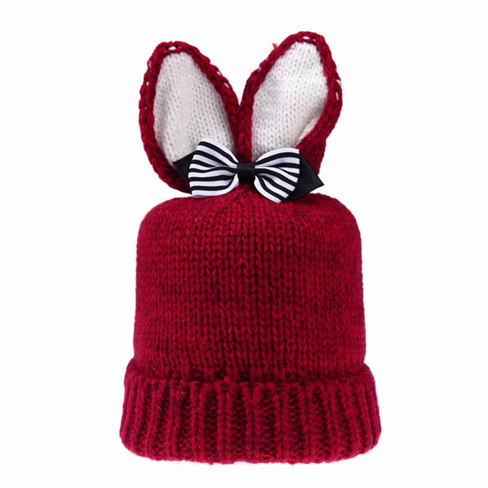 Winter Newborn Baby Hat Rabbit Ear Girls Boys Handmade Crochet Knitted Costume Soft Warm Caps Photography Props Accessories | Детская
