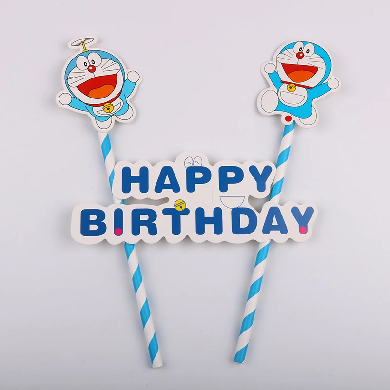 Робот-кот Doraemon 1 комплект торт на день рождения топпер для капкейков детский