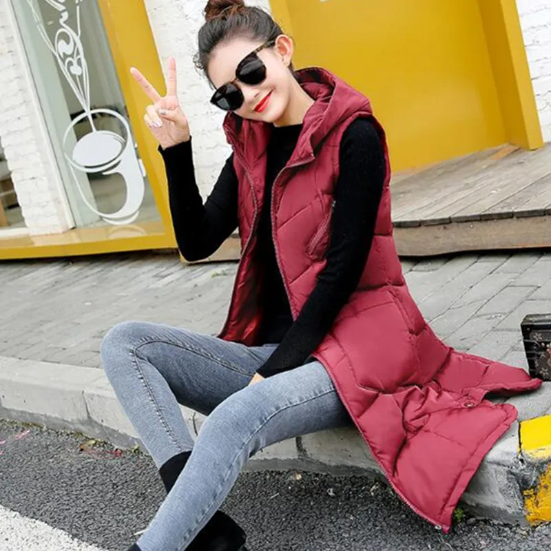 YUMMYCOOK Осенняя зимняя приталенная средней длины Толстая теплая однотонная куртка