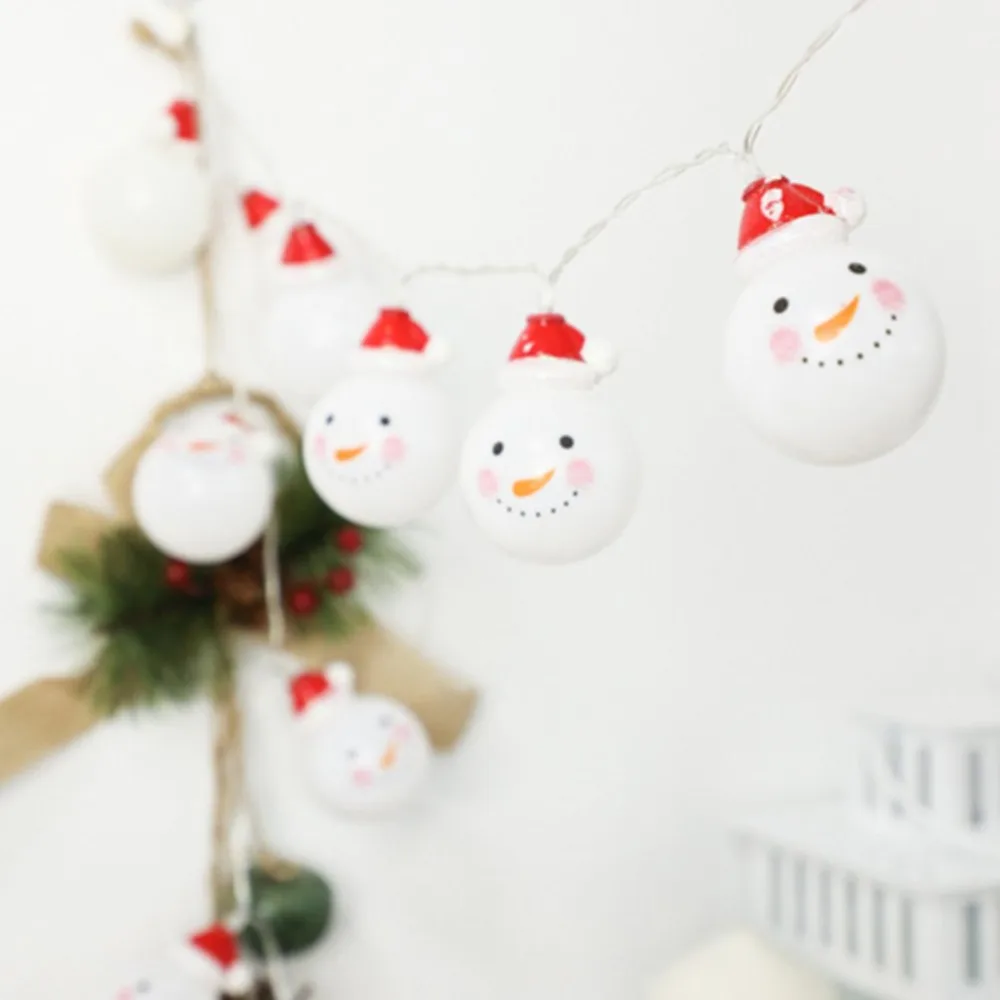 Снеговик стиль батарея мощность Фея свет шнура стены окно садовое