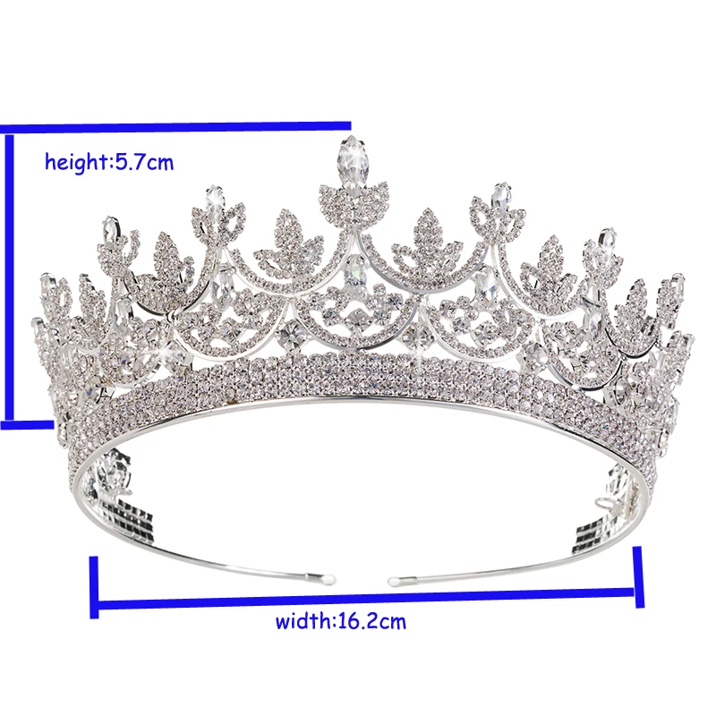 Женские свадебные диадемы Crown Hadiyana элегантные классического дизайна для невесты