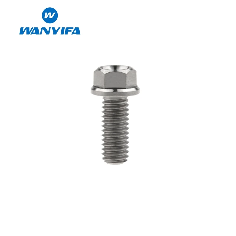 Wanyifa M6x10 15 20 25 30 35, 40 45 50 55 60 65 мм Ювелирные наборы с маленьким Фланец Головкой Винт С Титановым болтом для велосипедного тормоза велосипеда часть Титан - Цвет: M6x15