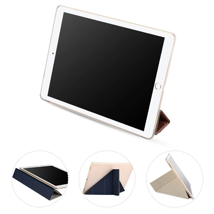 Кожа ультра тонкие Чехлы для Ipad Pro 10 5 12 9 Air2 Бизнес Стенд Крышка с автоматическим