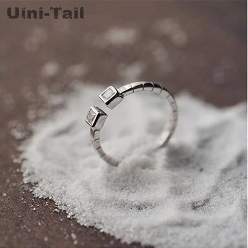 Uini-Tail Горячая новинка искусственное серебро Ретро механический ремешок Открытое