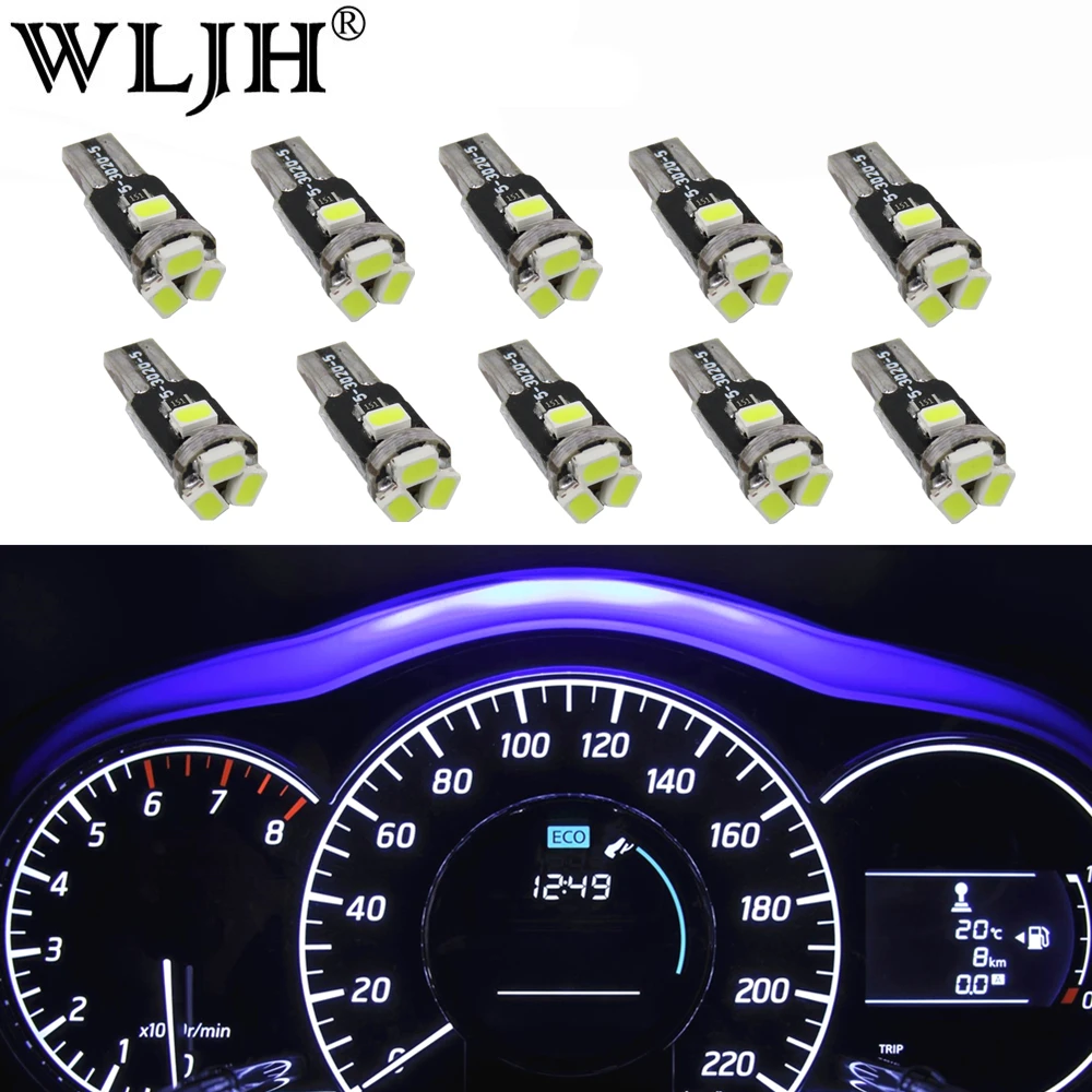 Wljh 10x7 Цвета T5 светодио дный автомобиль свет 286 74 73 Клин 5 SMD лампы Speedo измерительная